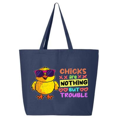Easter Boy Chicks Are Nothing But Trouble Funny Egg Hunting 25L Jumbo Tote
