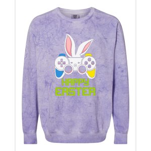 Happy Easter Day Video Game Controller Bunny Gamer Boys Colorblast Crewneck Sweatshirt