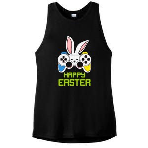 Happy Easter Day Video Game Controller Bunny Gamer Boys Ladies PosiCharge Tri-Blend Wicking Tank