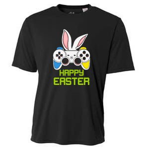 Happy Easter Day Video Game Controller Bunny Gamer Boys Cooling Performance Crew T-Shirt