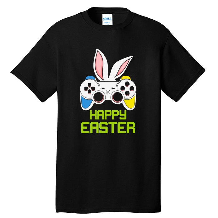 Happy Easter Day Video Game Controller Bunny Gamer Boys Tall T-Shirt