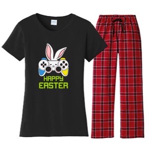 Happy Easter Day Video Game Controller Bunny Gamer Boys Women's Flannel Pajama Set