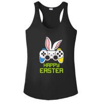 Happy Easter Day Video Game Controller Bunny Gamer Boys Ladies PosiCharge Competitor Racerback Tank