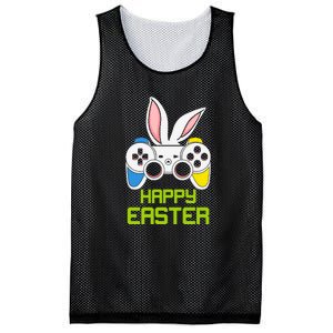 Happy Easter Day Video Game Controller Bunny Gamer Boys Mesh Reversible Basketball Jersey Tank