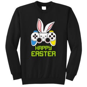 Happy Easter Day Video Game Controller Bunny Gamer Boys Tall Sweatshirt