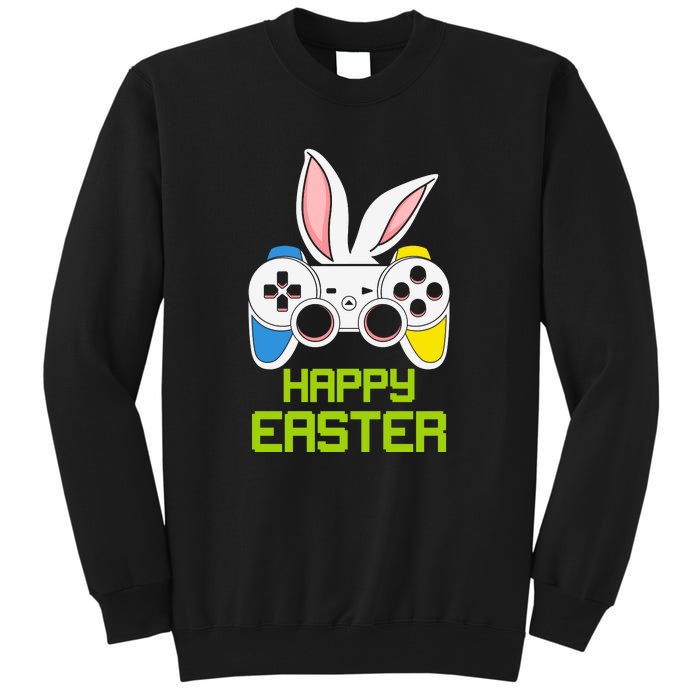 Happy Easter Day Video Game Controller Bunny Gamer Boys Tall Sweatshirt