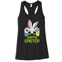 Happy Easter Day Video Game Controller Bunny Gamer Boys Women's Racerback Tank