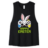 Happy Easter Day Video Game Controller Bunny Gamer Boys Women's Racerback Cropped Tank