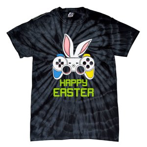 Happy Easter Day Video Game Controller Bunny Gamer Boys Tie-Dye T-Shirt