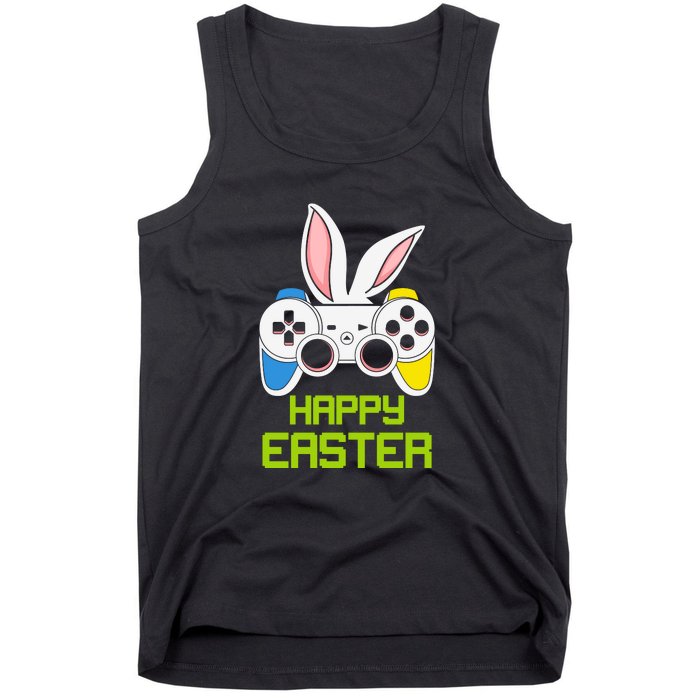 Happy Easter Day Video Game Controller Bunny Gamer Boys Tank Top