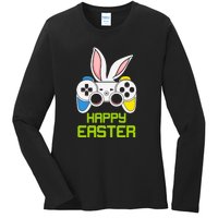 Happy Easter Day Video Game Controller Bunny Gamer Boys Ladies Long Sleeve Shirt