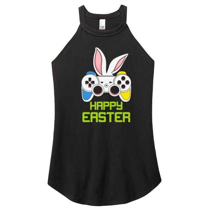 Happy Easter Day Video Game Controller Bunny Gamer Boys Women's Perfect Tri Rocker Tank