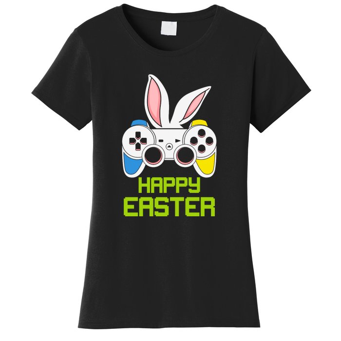 Happy Easter Day Video Game Controller Bunny Gamer Boys Women's T-Shirt