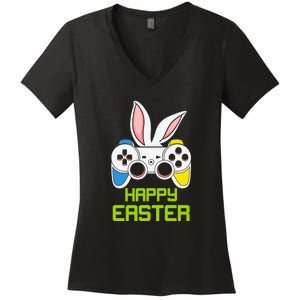 Happy Easter Day Video Game Controller Bunny Gamer Boys Women's V-Neck T-Shirt