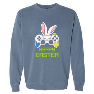 Happy Easter Day Video Game Controller Bunny Gamer Boys Garment-Dyed Sweatshirt