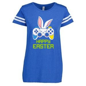 Happy Easter Day Video Game Controller Bunny Gamer Boys Enza Ladies Jersey Football T-Shirt