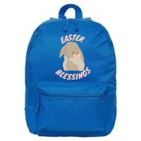 Easter Blessings Cute Easter Bunny Christian Goft Gift 16 in Basic Backpack