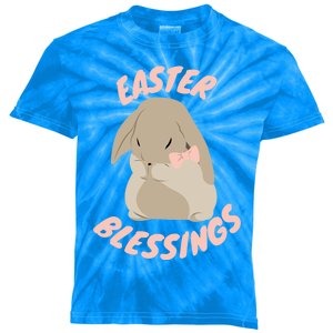 Easter Blessings Cute Easter Bunny Christian Goft Gift Kids Tie-Dye T-Shirt