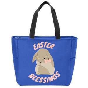 Easter Blessings Cute Easter Bunny Christian Goft Gift Zip Tote Bag