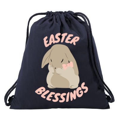 Easter Blessings Cute Easter Bunny Christian Goft Gift Drawstring Bag