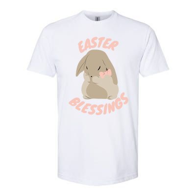 Easter Blessings Cute Easter Bunny Christian Goft Gift Softstyle CVC T-Shirt