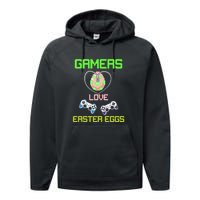 Gamers Love Easter Eggs Easter Day Video Game Controller Performance Fleece Hoodie