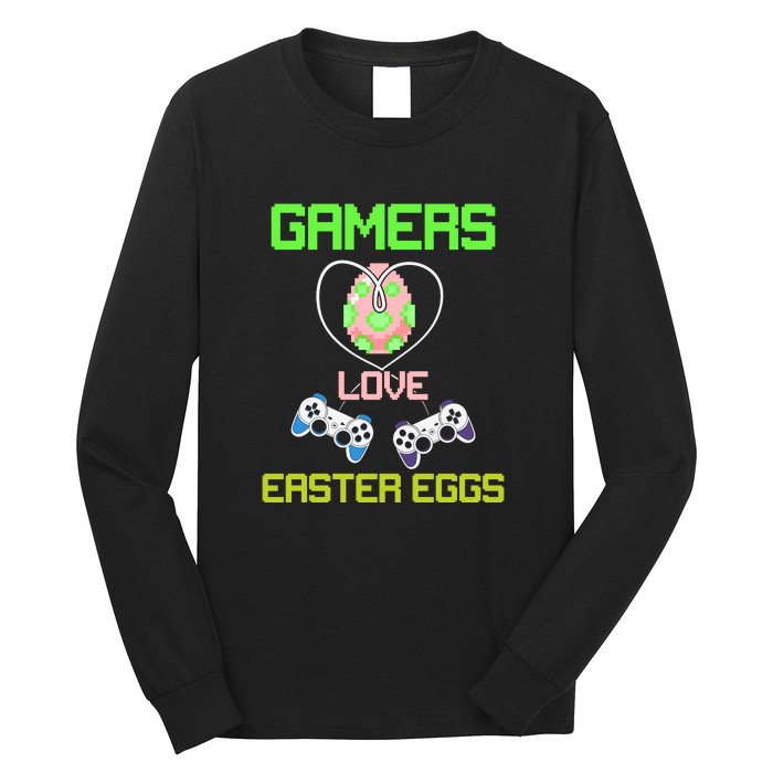 Gamers Love Easter Eggs Easter Day Video Game Controller Long Sleeve Shirt