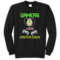 Gamers Love Easter Eggs Easter Day Video Game Controller Tall Sweatshirt