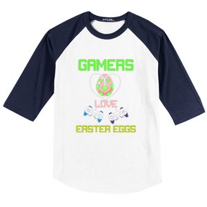 Gamers Love Easter Eggs Easter Day Video Game Controller Baseball Sleeve Shirt