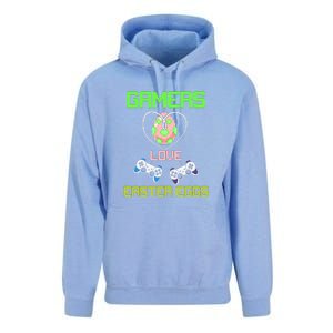 Gamers Love Easter Eggs Easter Day Video Game Controller Unisex Surf Hoodie