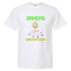 Gamers Love Easter Eggs Easter Day Video Game Controller Garment-Dyed Heavyweight T-Shirt