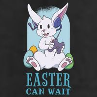Easter Bunny Can Wait Gamer 7 Panel Mesh Trucker Snapback Hat