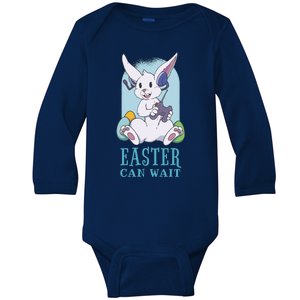 Easter Bunny Can Wait Gamer Baby Long Sleeve Bodysuit