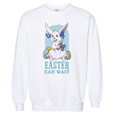 Easter Bunny Can Wait Gamer Garment-Dyed Sweatshirt