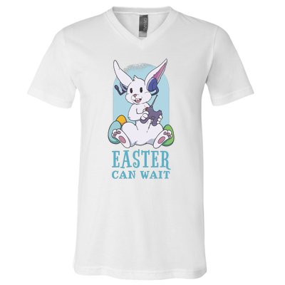 Easter Bunny Can Wait Gamer V-Neck T-Shirt