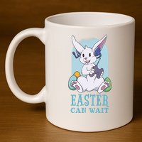 Easter Bunny Can Wait Gamer 11oz C Handle Ceramic Mug