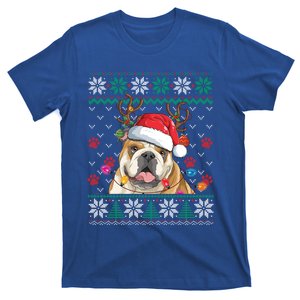 English Bulldog Christmas Santa Reindeer Ugly Sweater Pajama Great Gift T-Shirt