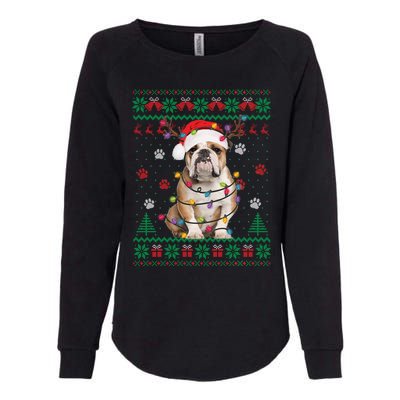 English Bulldog Christmas Lights Santa Dog Lover Ugly Sweate Meaningful Gift Womens California Wash Sweatshirt