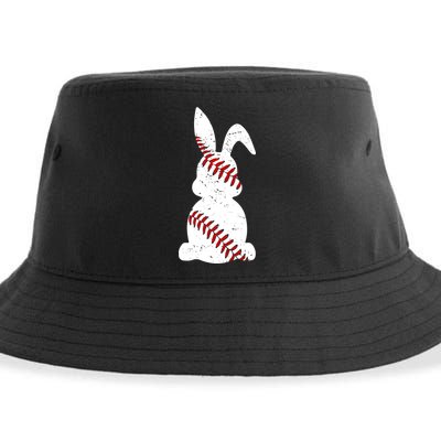 Easter Baseball Cute Easter Bunny With Baseball Easter Cool Gift Sustainable Bucket Hat
