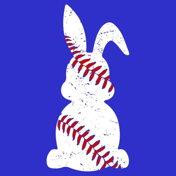 Easter Baseball Cute Easter Bunny With Baseball Easter Cool Gift 16 in Basic Backpack