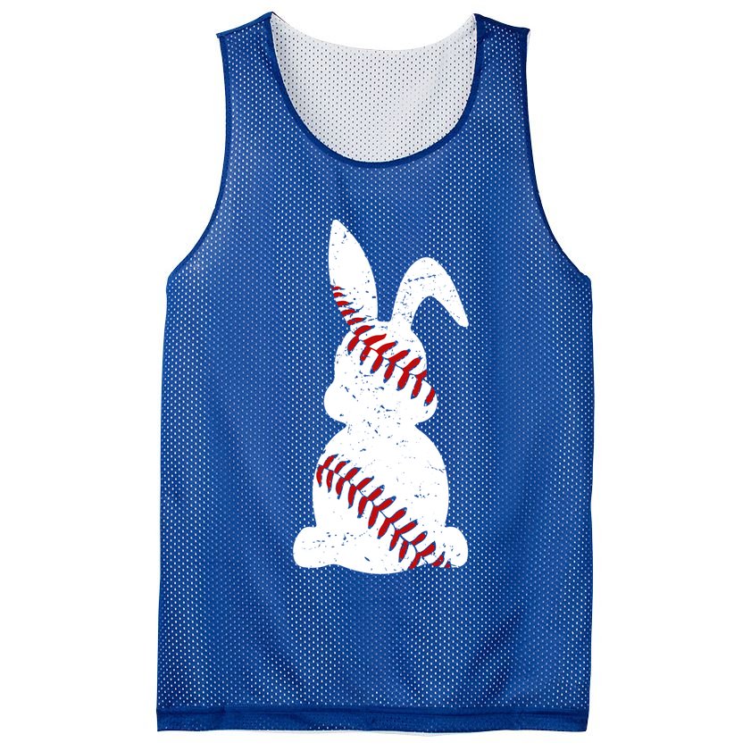 Easter Baseball Cute Easter Bunny With Baseball Easter Cool Gift Mesh Reversible Basketball Jersey Tank