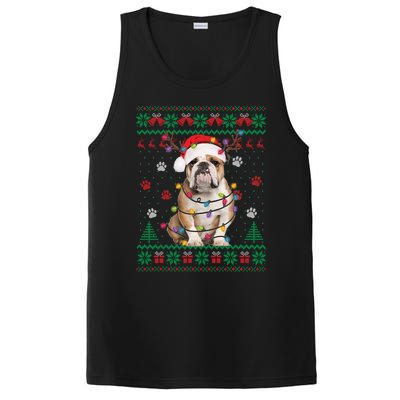 English Bulldog Christmas Lights Santa Dog Lover Ugly Sweate Gift PosiCharge Competitor Tank