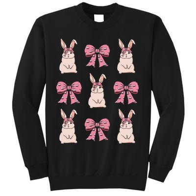 Easter Bunny Coquette Bow Ribbon Rabbit Lover Gift Sweatshirt
