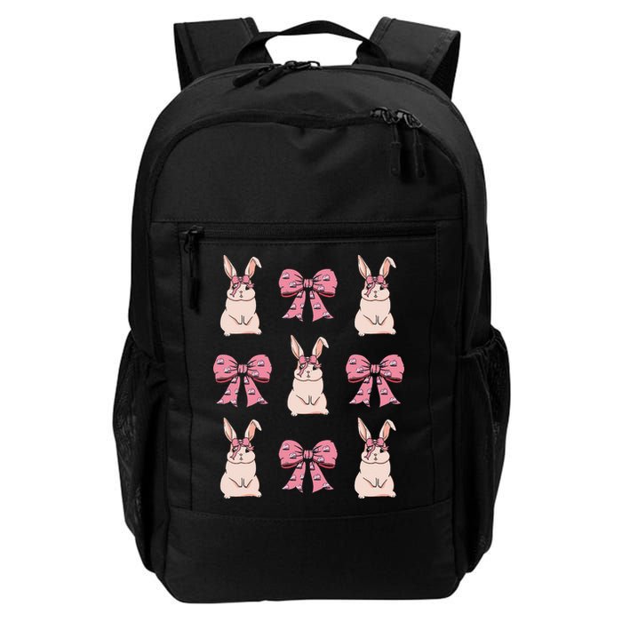 Easter Bunny Coquette Bow Ribbon Rabbit Lover Gift Backpack