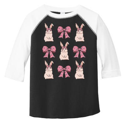 Easter Bunny Coquette Bow Ribbon Rabbit Lover Gift Toddler Fine Jersey T-Shirt