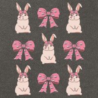 Easter Bunny Coquette Bow Ribbon Rabbit Lover Gift Cotton Canvas Backpack