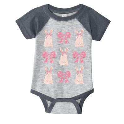 Easter Bunny Coquette Bow Ribbon Rabbit Lover Gift Infant Baby Jersey Bodysuit