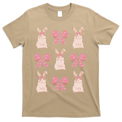Easter Bunny Coquette Bow Ribbon Rabbit Lover Gift T-Shirt