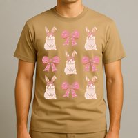 Easter Bunny Coquette Bow Ribbon Rabbit Lover Gift T-Shirt