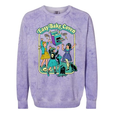 Easy Bake Coven Retro Halloween 90s Colorblast Crewneck Sweatshirt